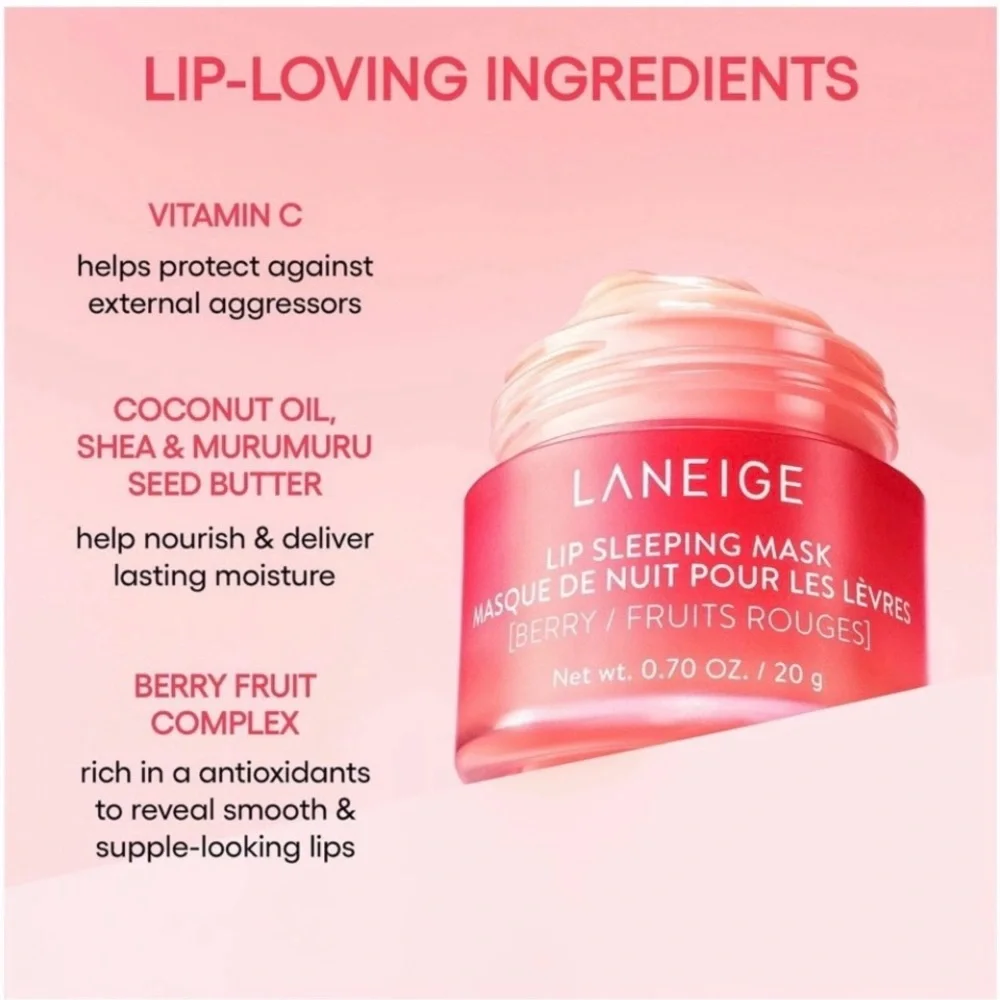 Laneige Lip Sleeping Mask - Berry - Mini Size .1 oz / 3 g